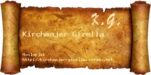 Kirchmajer Gizella névjegykártya