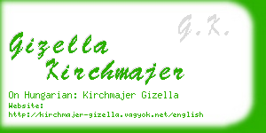 gizella kirchmajer business card